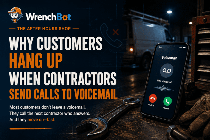 Why Customers Hang Up When Contractors Send Calls to Voicemail